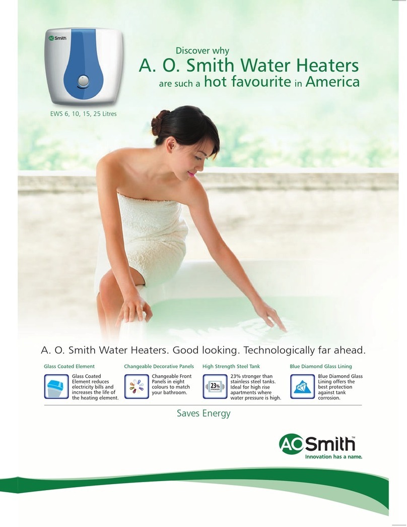 A.O. Smith EWS-10 User manual
