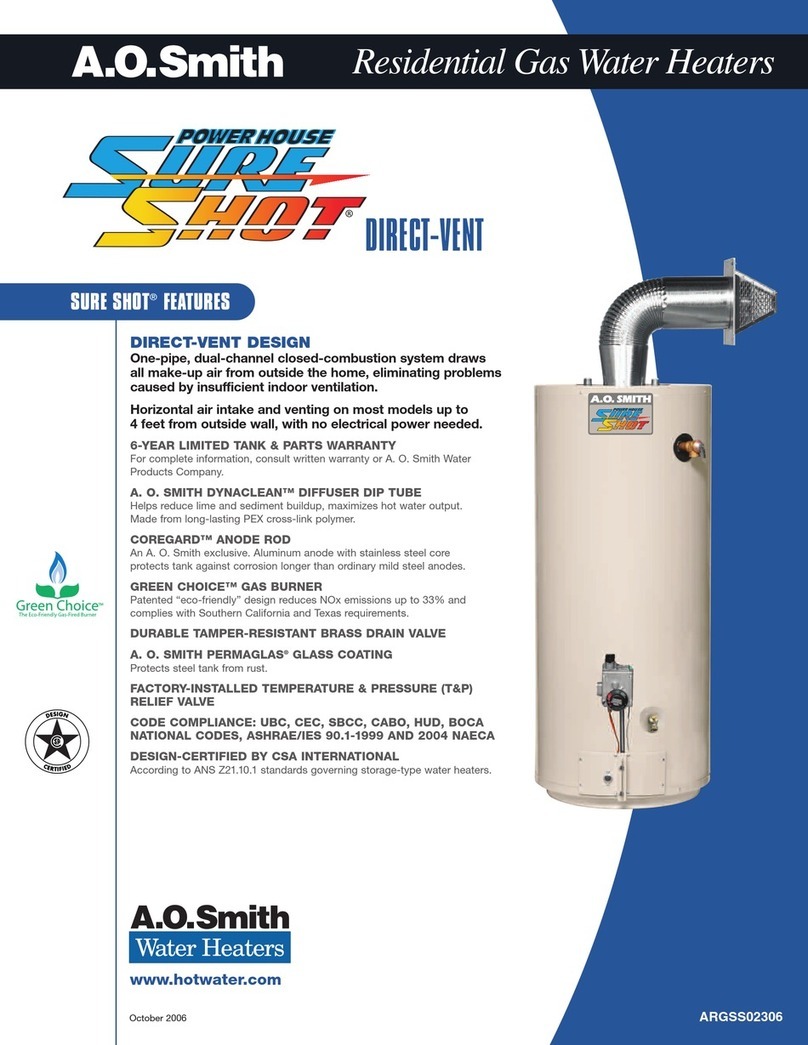 A.O. Smith ARGSS02306 User manual A.O. Smith ARGSS02306 User manual