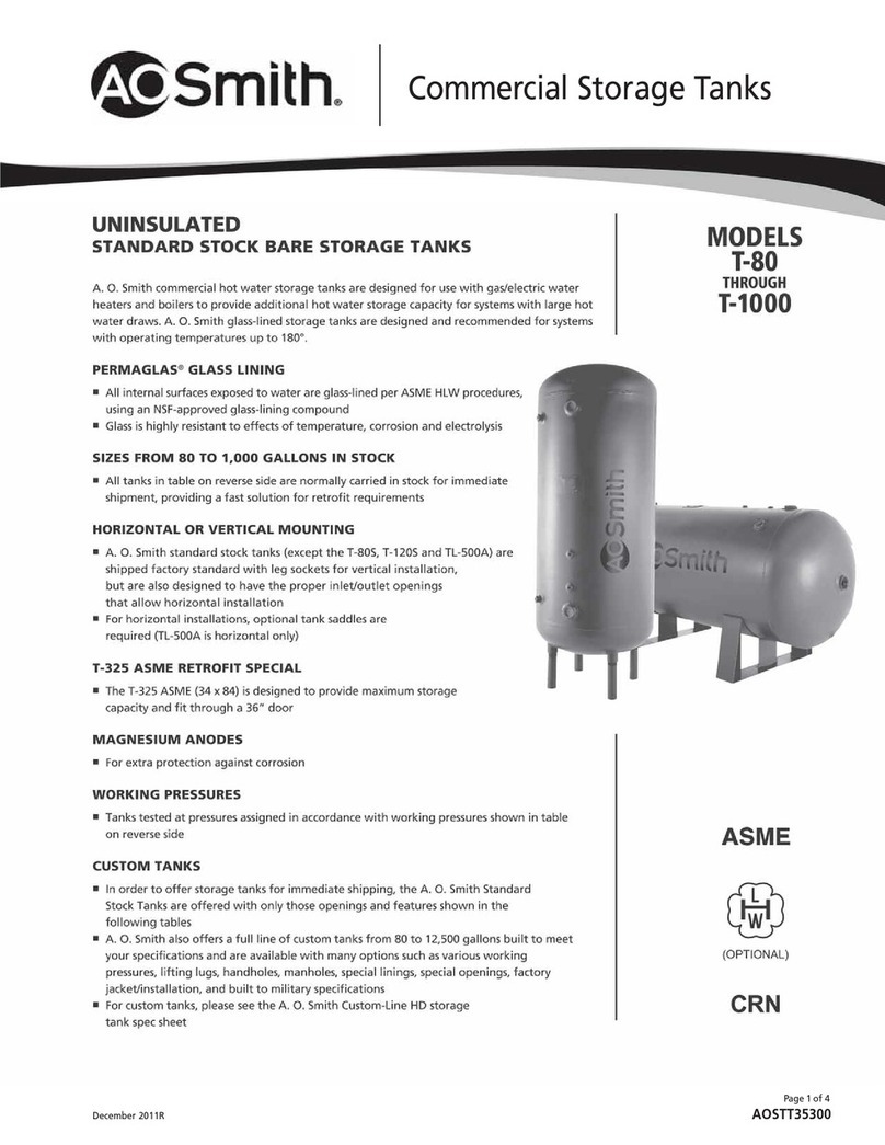 A.O. Smith AOSTT35300 User manual