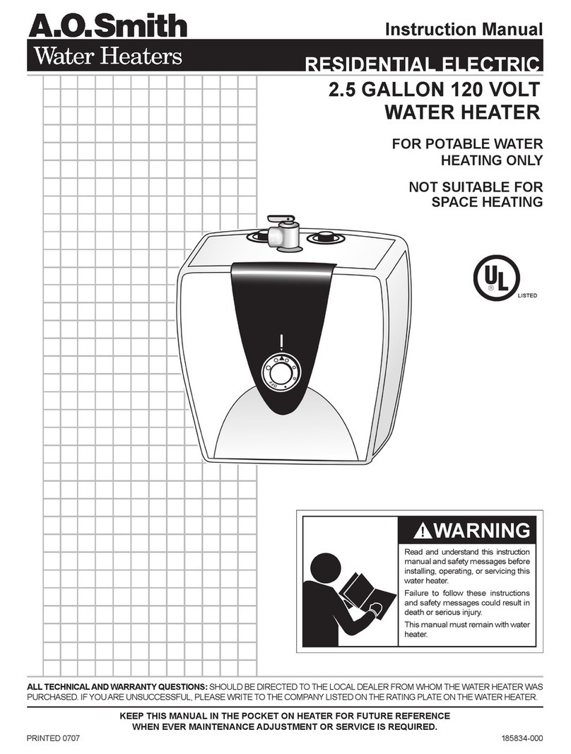 A.O. Smith AOSRE50400 User manual
