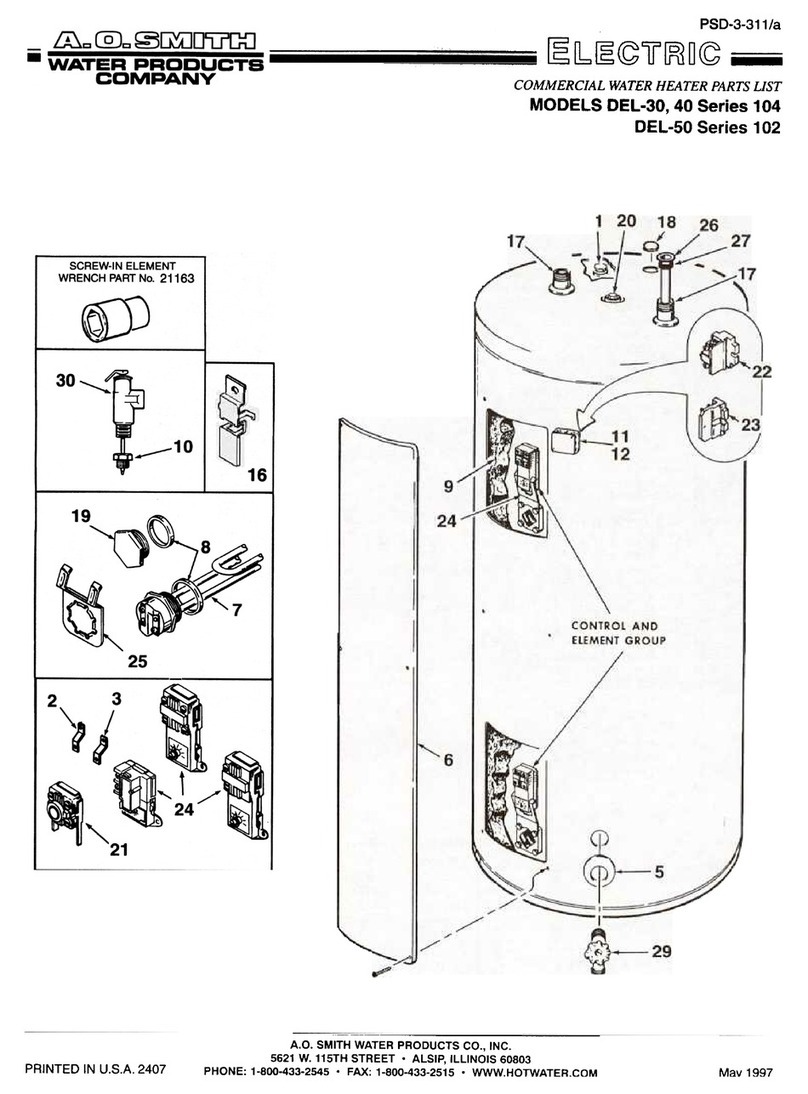 A.O. Smith DEL 30 parts list