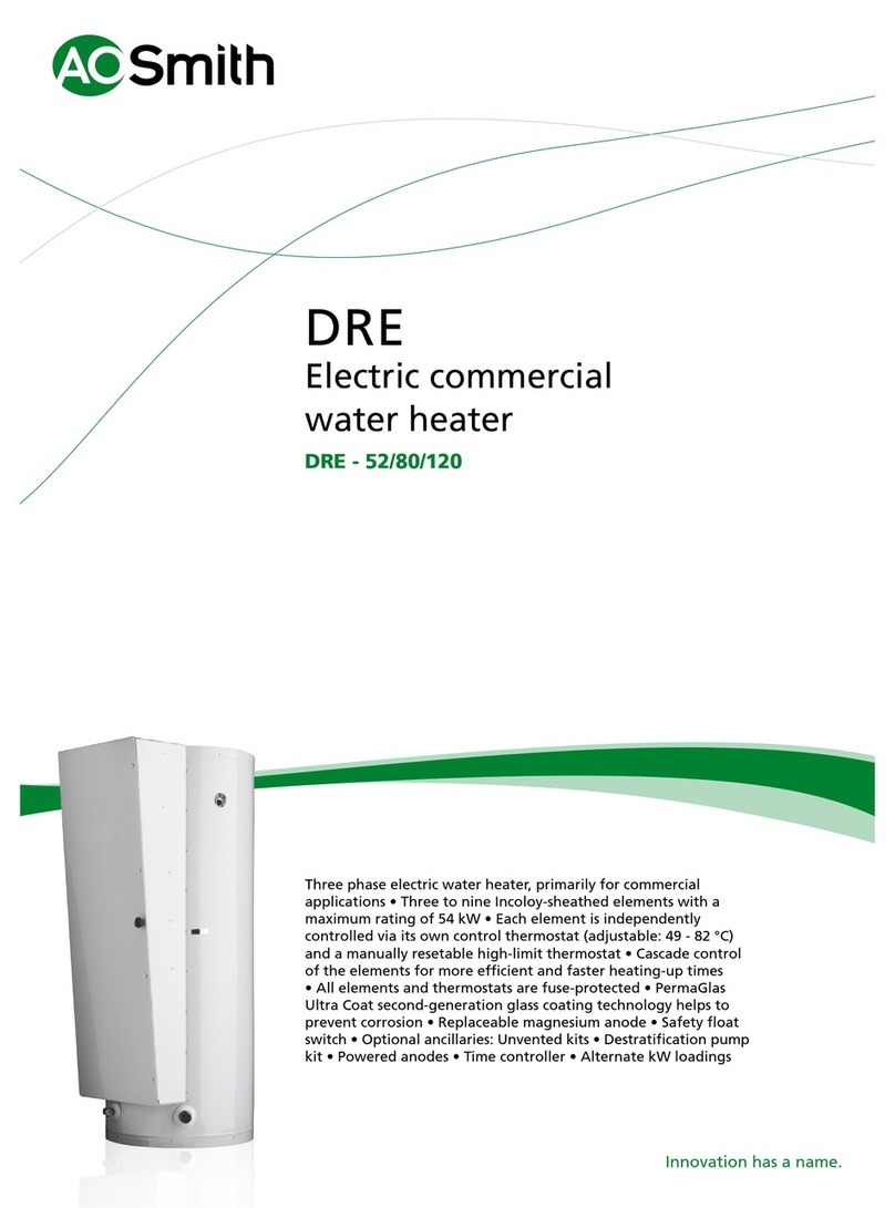 A.O. Smith DRE 52 User manual