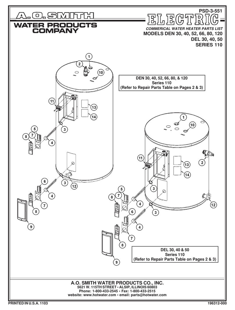 A.O. Smith DEL 30 User manual A.O. Smith DEL 30 User manual