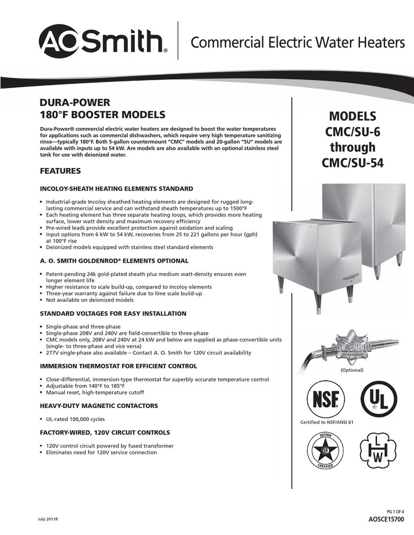 A.O. Smith CMC/SU-54 Specification sheet