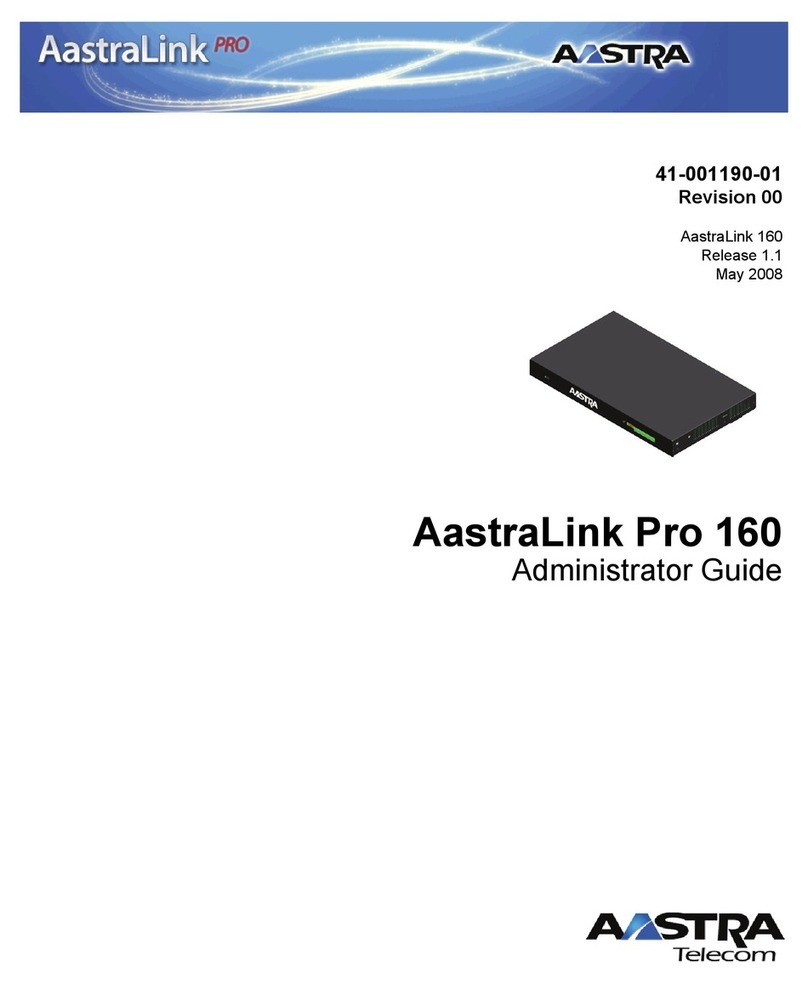 Aastra AastraLink Pro 160 Administrator's guide