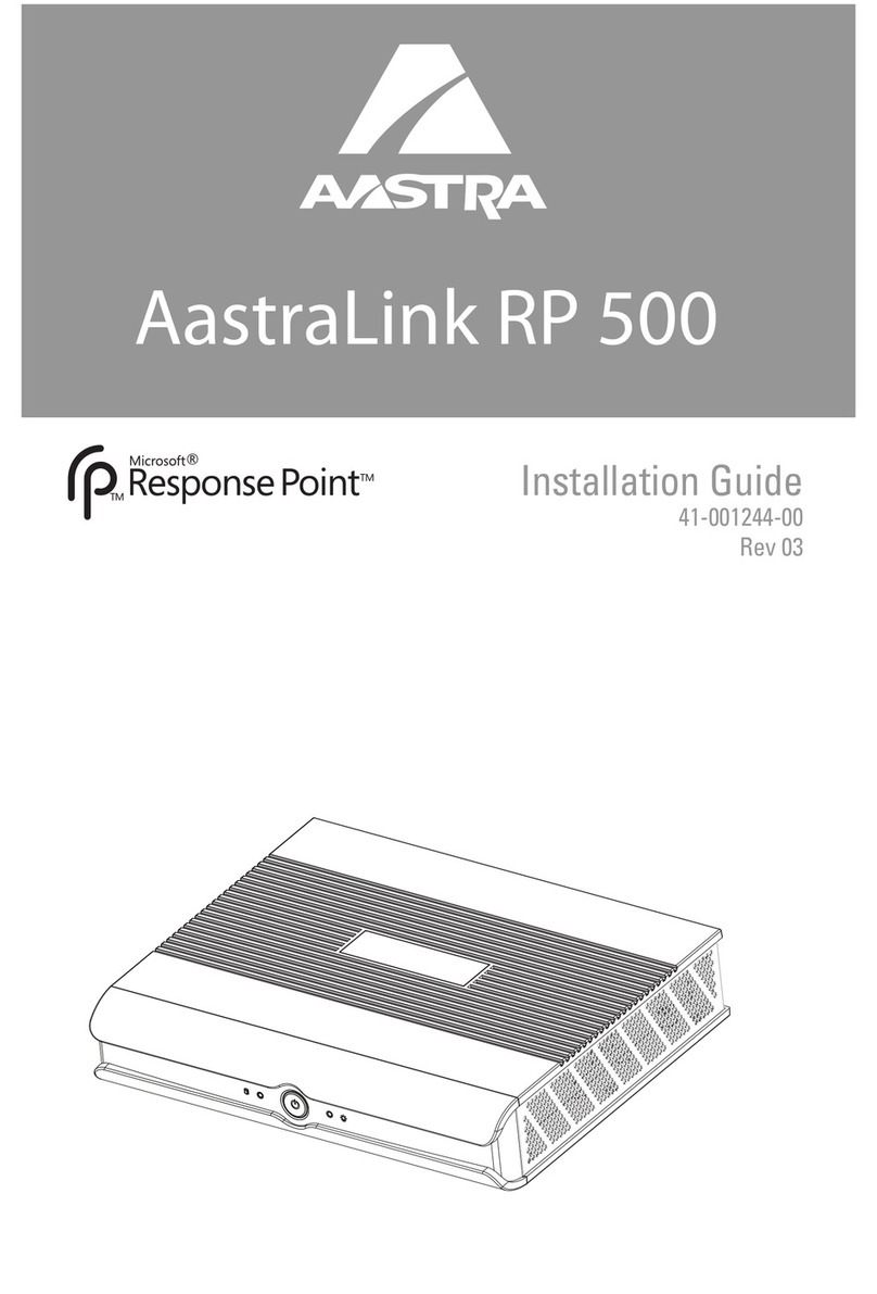 Aastra AastraLink RP 500 installation guide