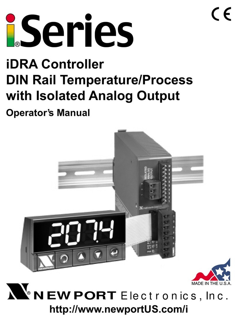 Newport iDRA Controller DIN Rail Temperature/Process with Isolated Analog Output... User manual