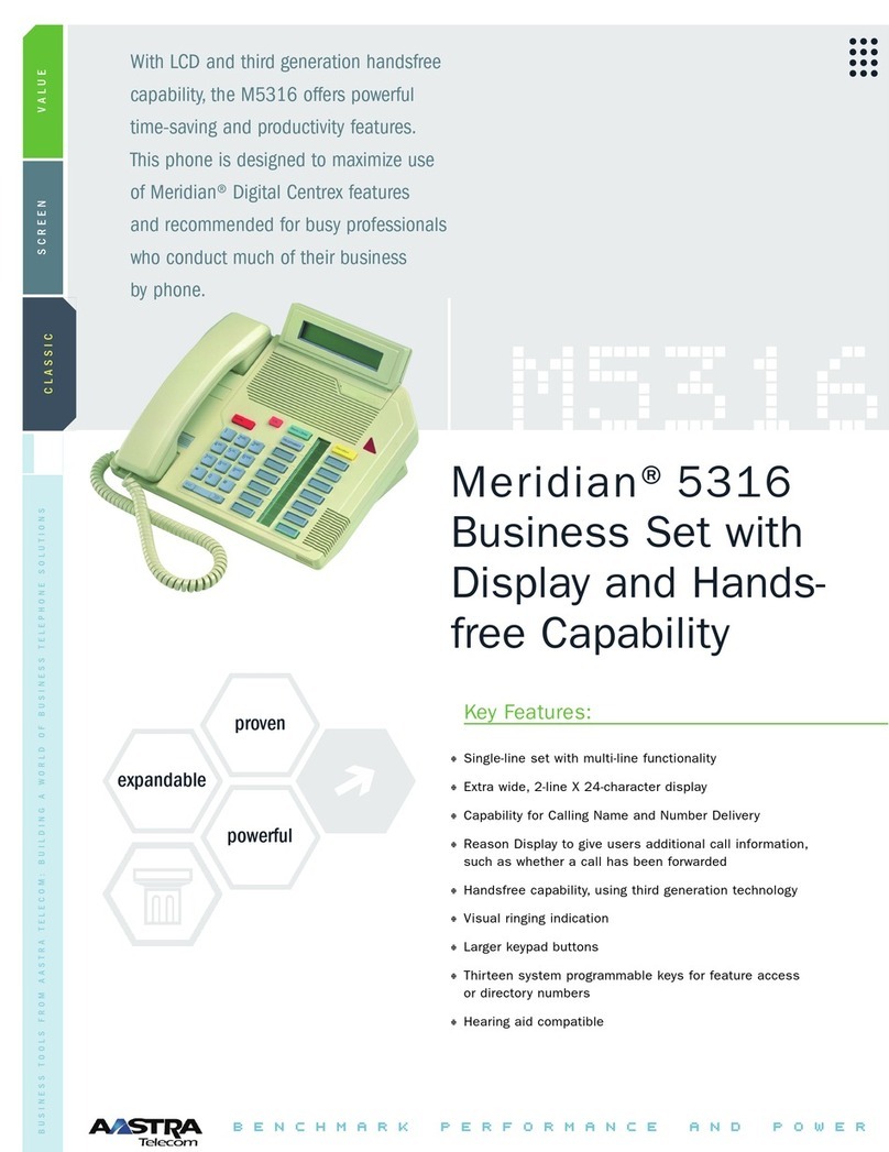 Aastra MERIDIAN M5316 User manual