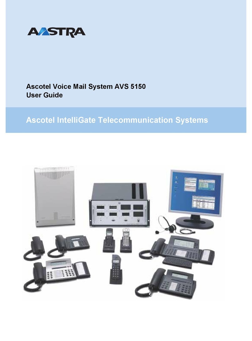 Aastra Ascotel Voice Mail System AVS 5150 User manual