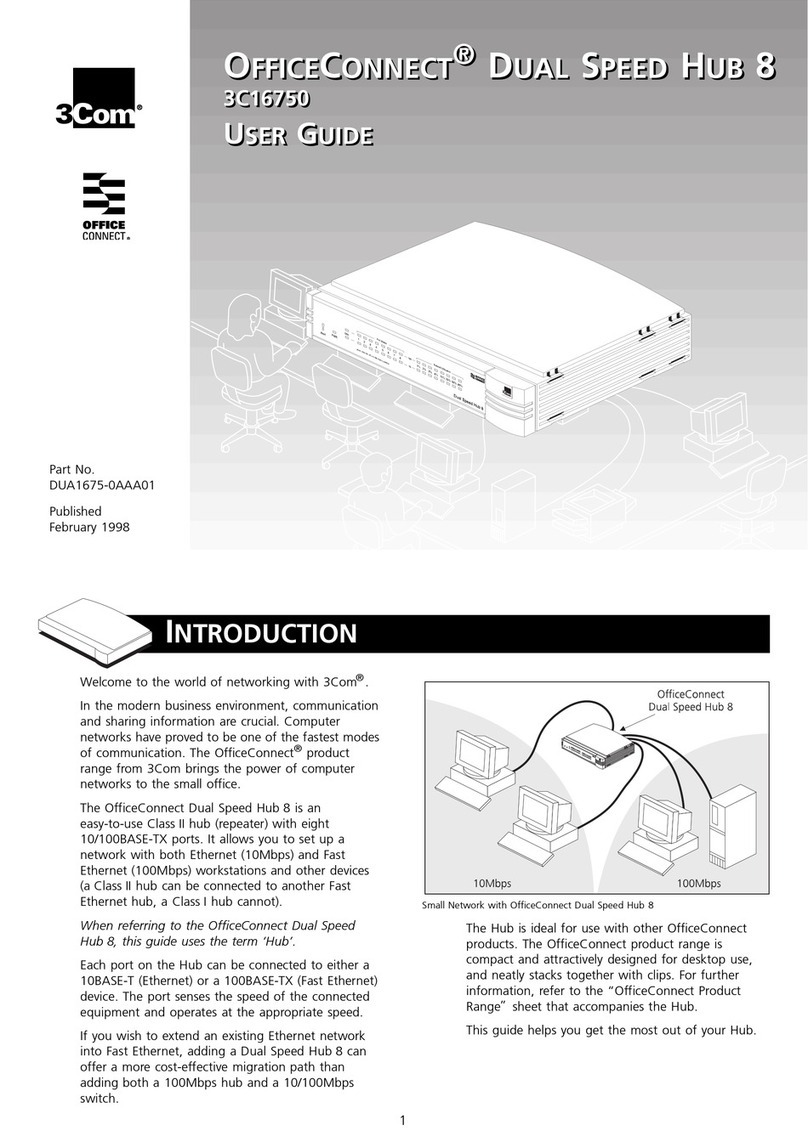 3Com OFFICECONNECT ETHERNET HUB 8 user guide