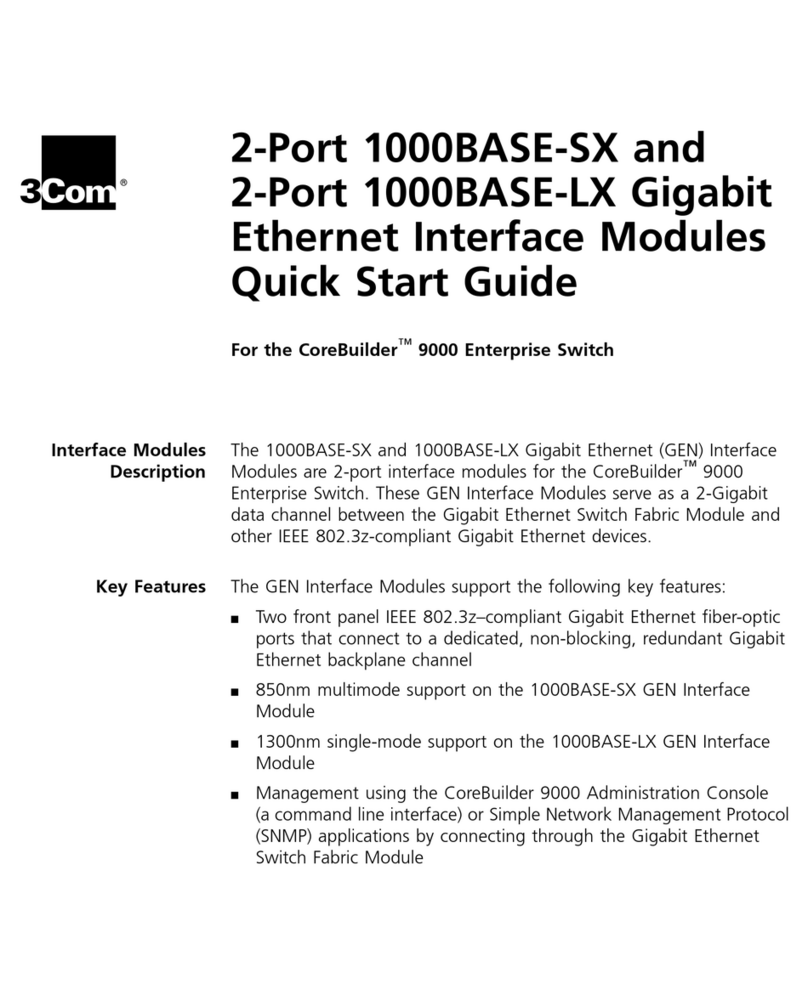3Com 1000BASE-SX GBIC User manual