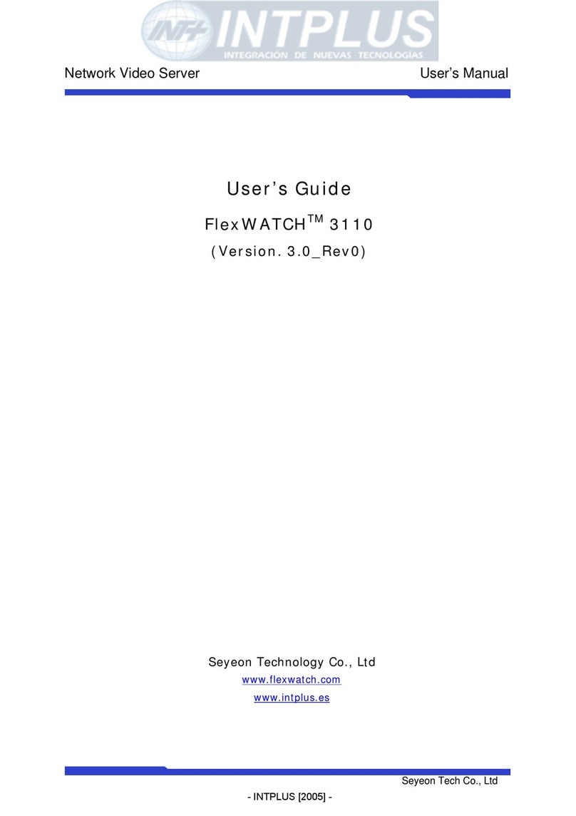 Intplus Network Video Server FlexWATCH 3110 user guide