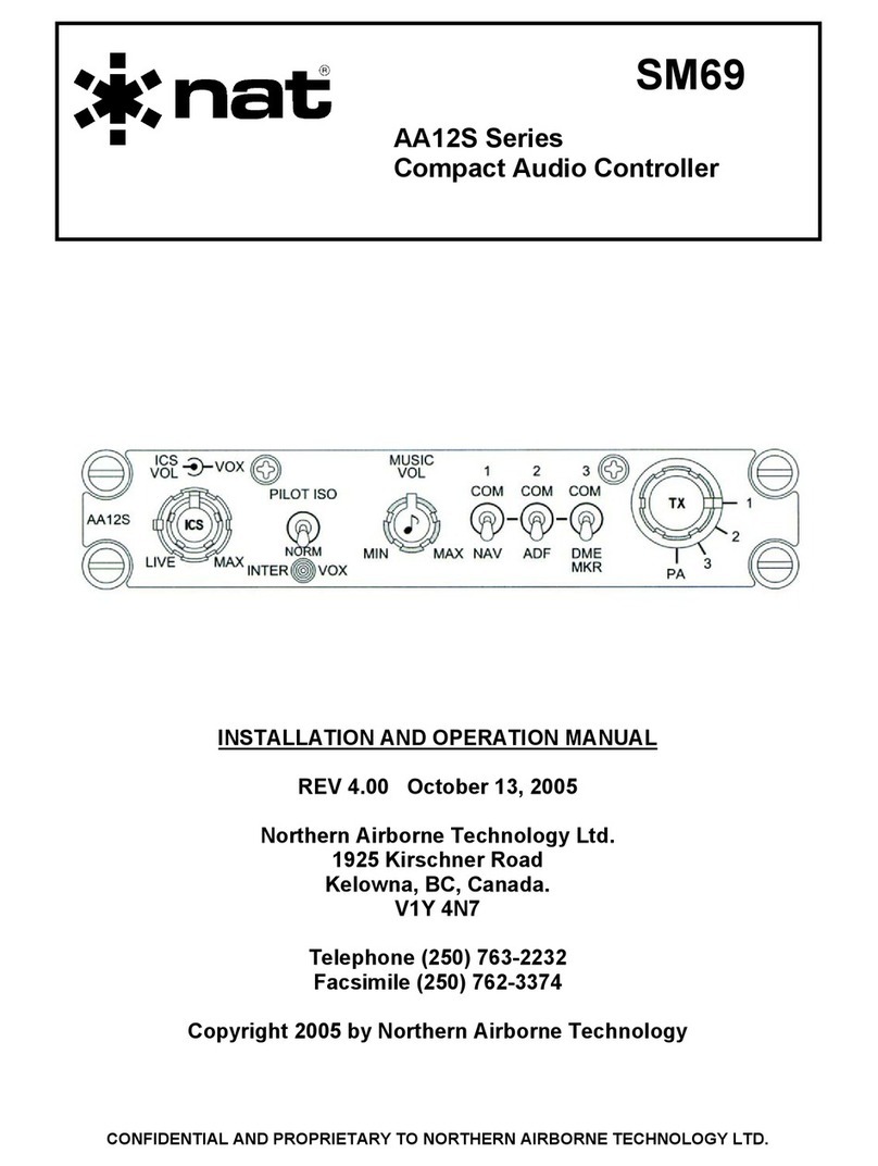 Nat AA12S Series Compact Audio Controller SM69 Installation and operation manual