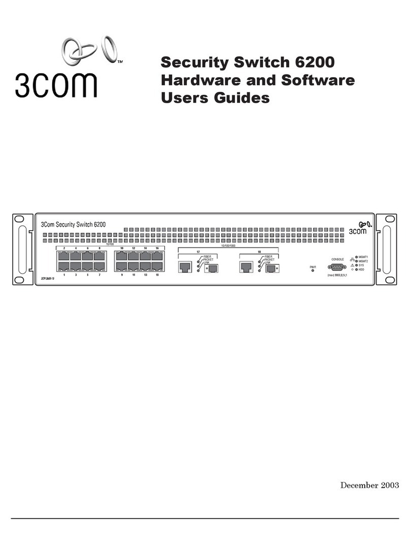 3Com Security Switch 6200 Hardware and Software Users Guide