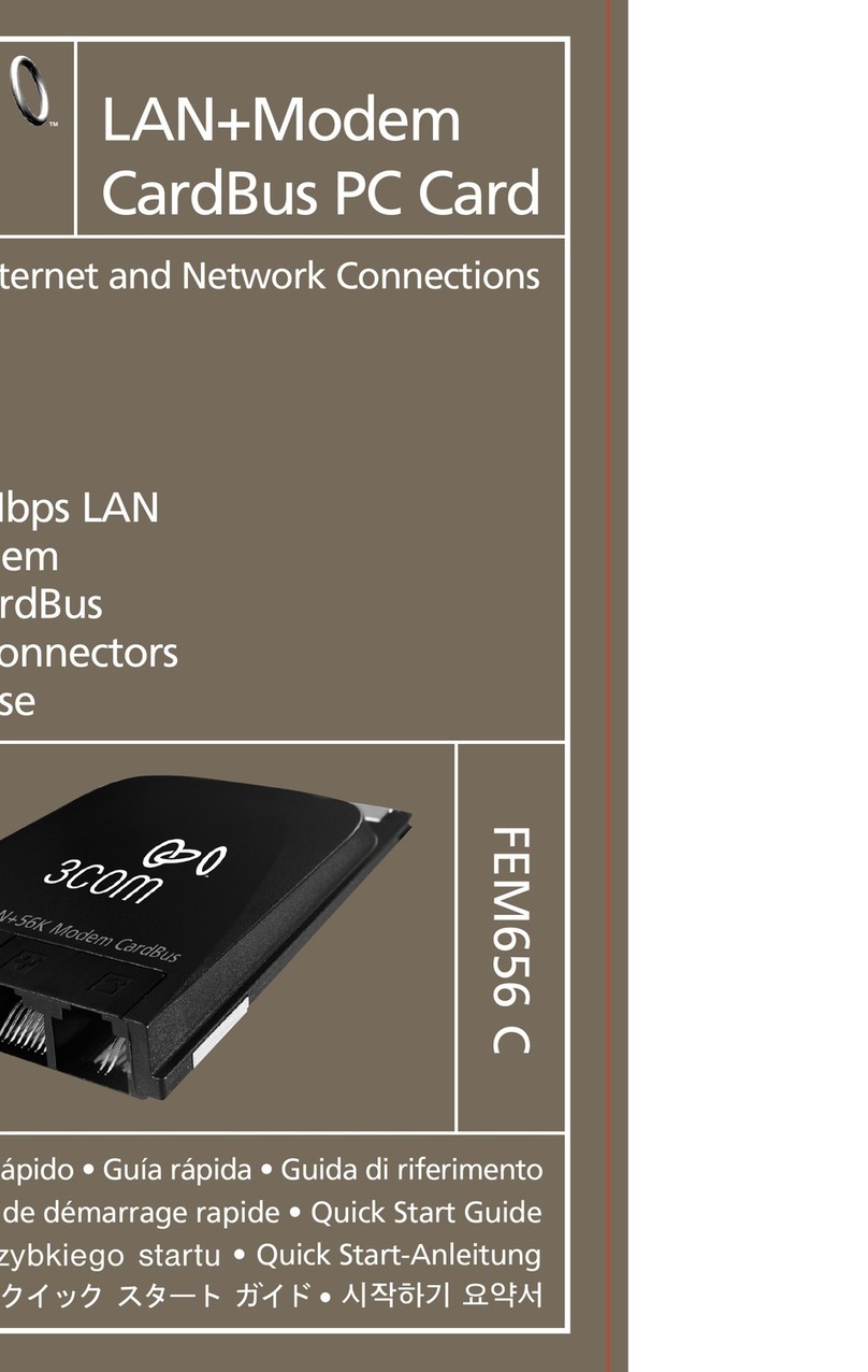 3Com FEM656C quick start guide
