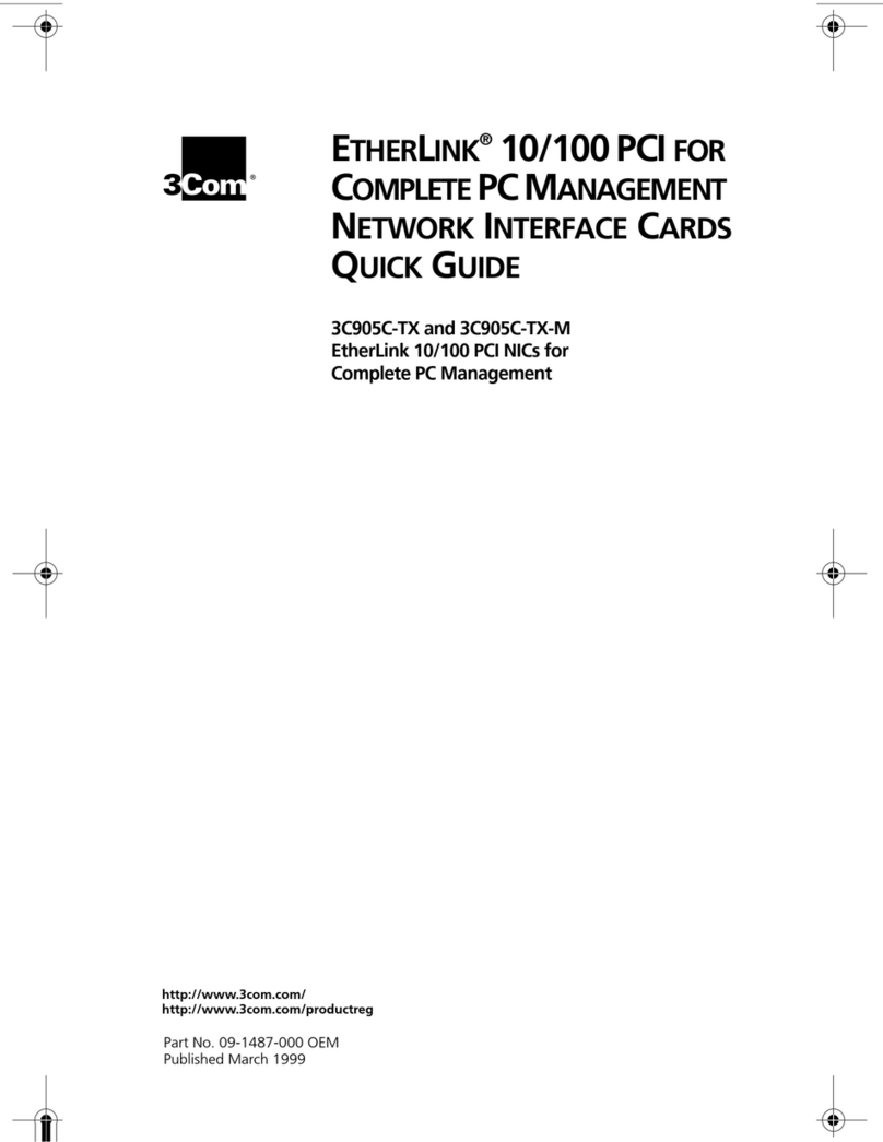 3Com Etherlink 100 PCI quick guide