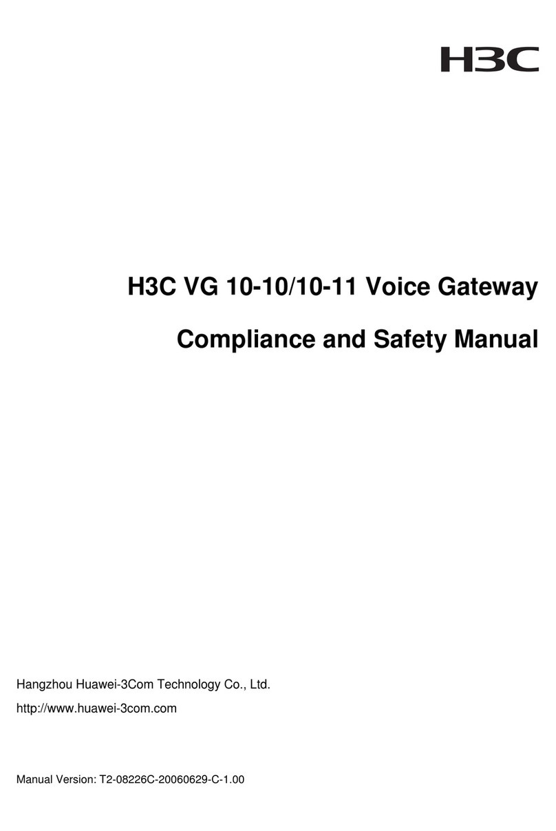 H3C Voice Gateway H3C VG 10-10 User guide
