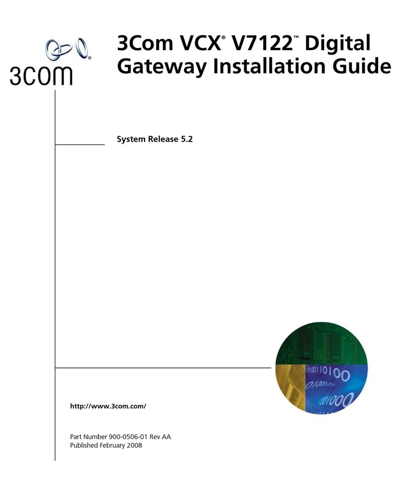 3Com VCX V7122 User manual