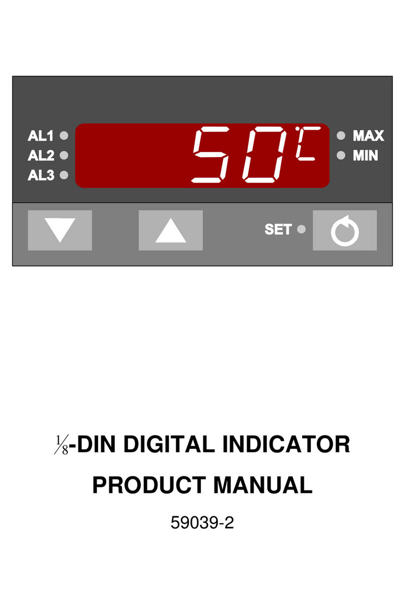 3Com DIN Digital Indicator 59039-2 product manual