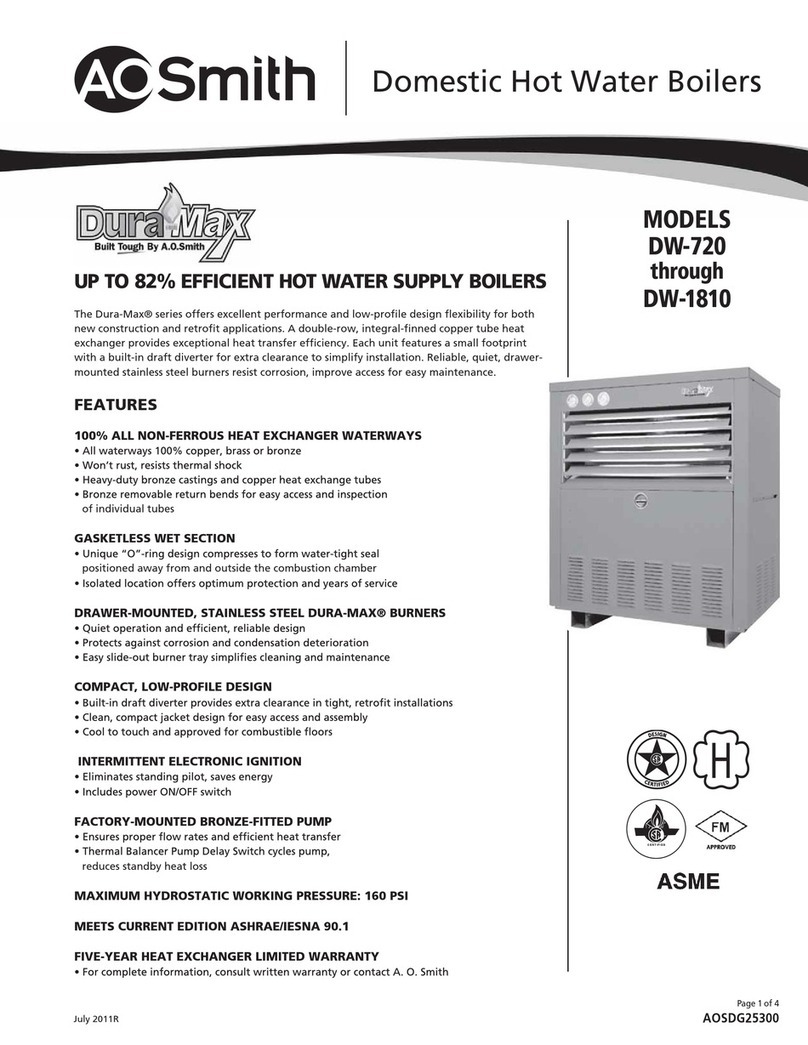 A.O. Smith Dura-Max DW-1810 User manual A.O. Smith Dura-Max DW-1810 User manual