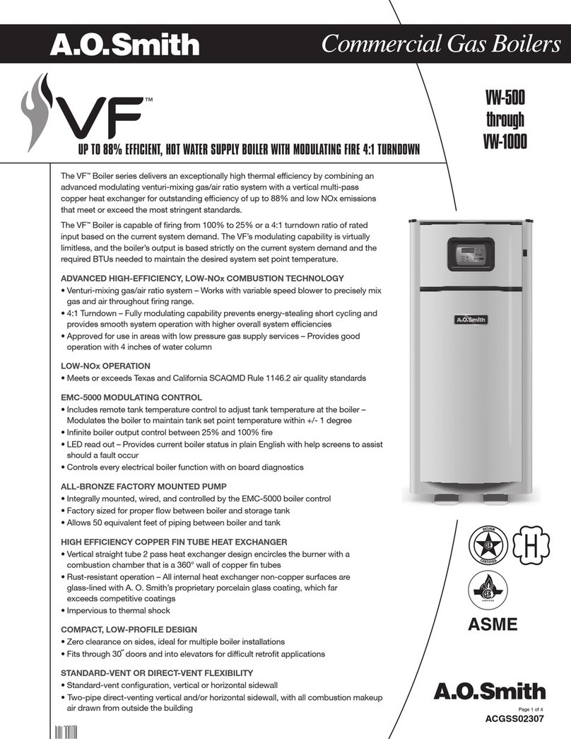 A.O. Smith VW-1000 Specifications A.O. Smith VW-1000 Specifications