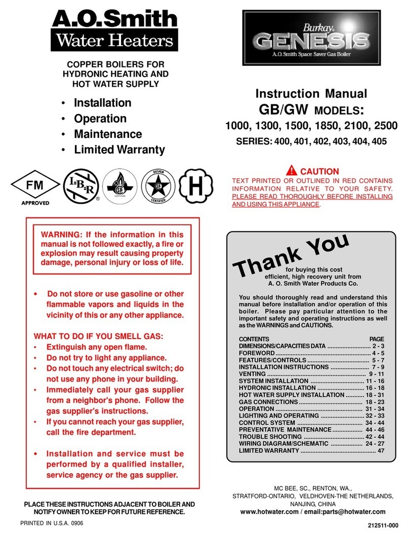 A.O. Smith 400 Series User manual