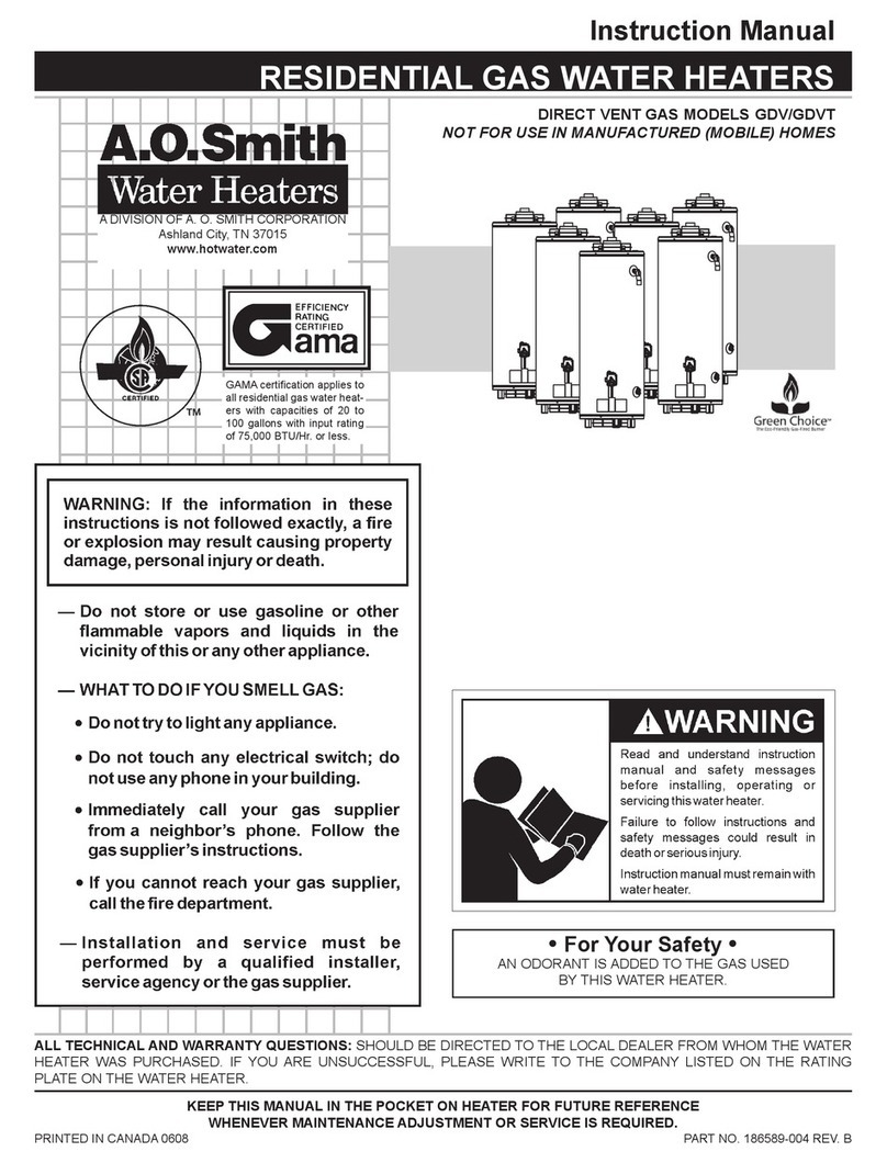 A.O. Smith 186589-004 User manual A.O. Smith 186589-004 User manual