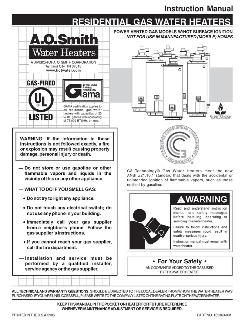 A.O. Smith 185363-001 User manual