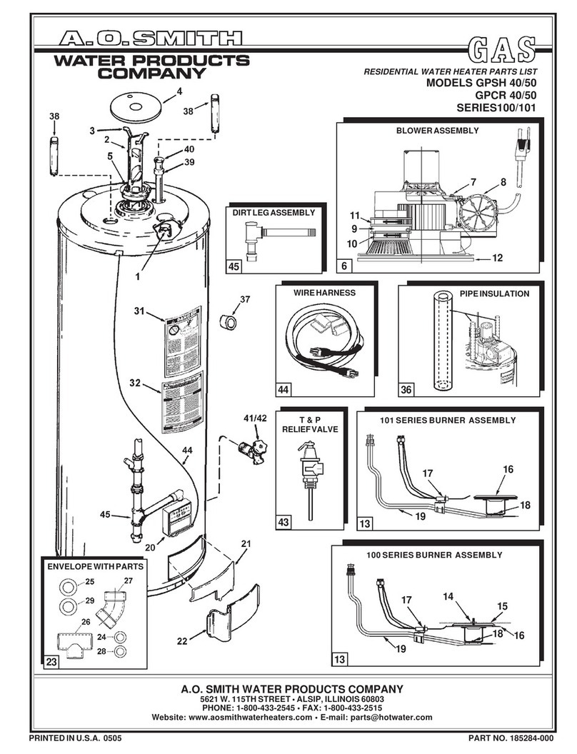 A.O. Smith 100 Series User manual