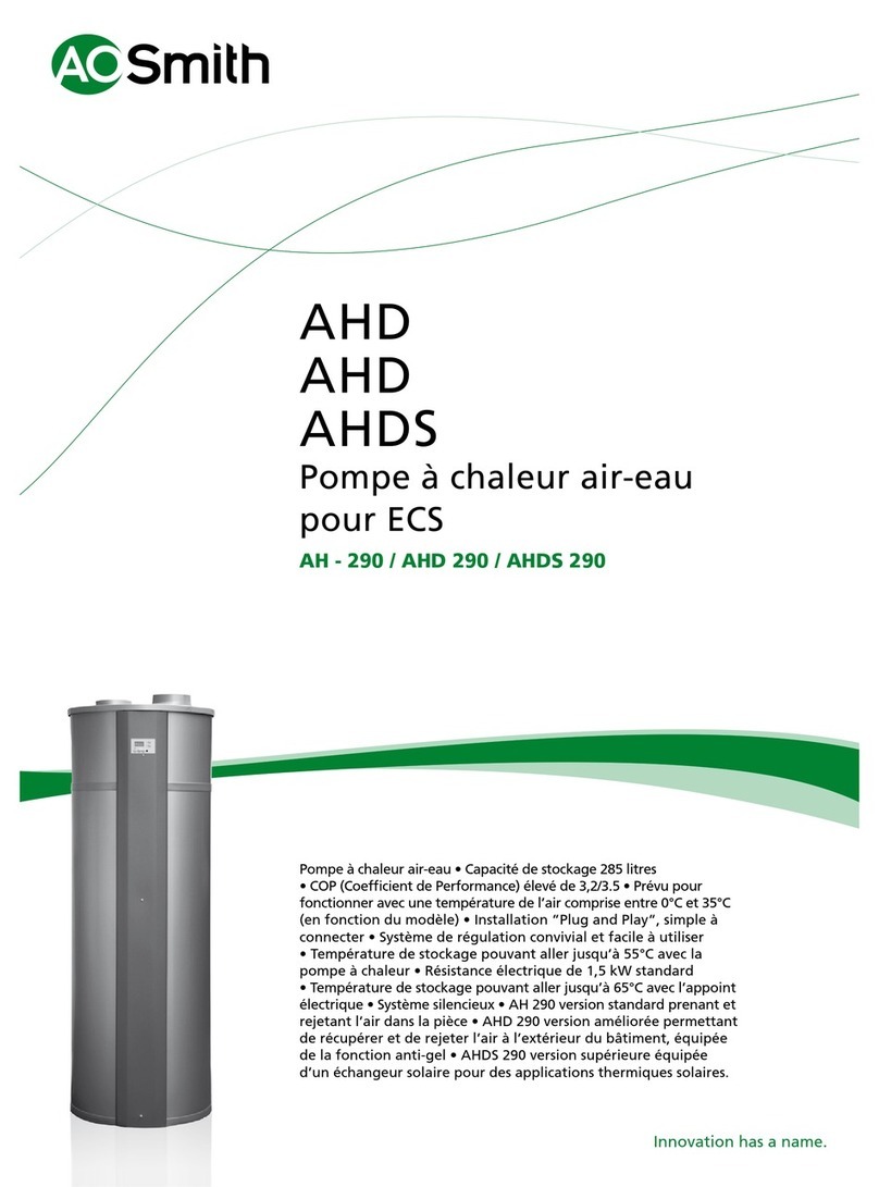 A.O. Smith AH - 290 Specification sheet