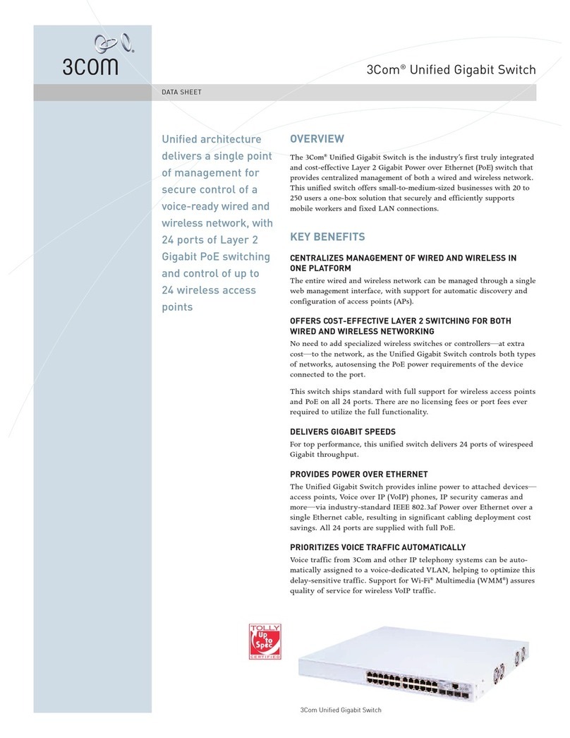 3Com Unified Gigabit Switch User manual