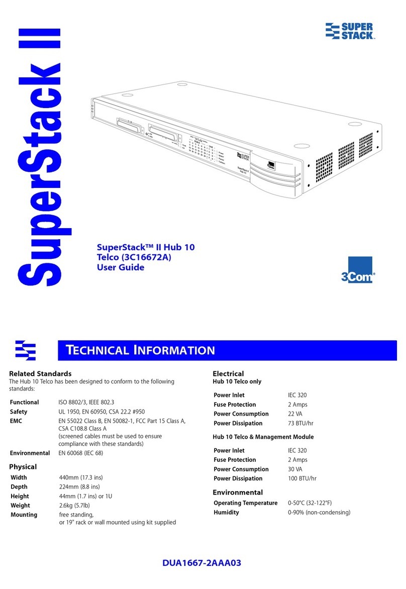 3Com SUPERSTACK II HUB 10 MANAGEMENT MODULE User manual