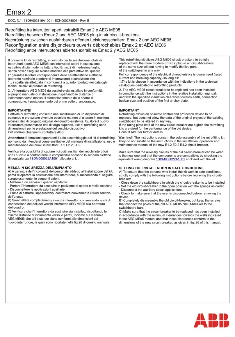 ABB SACE Emax 2 User manual