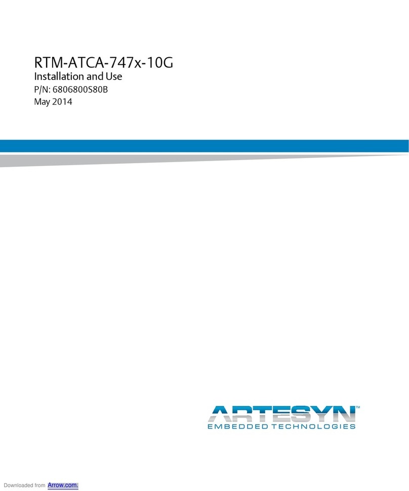 Artesyn RTM-ATCA-747x-10G installation manual