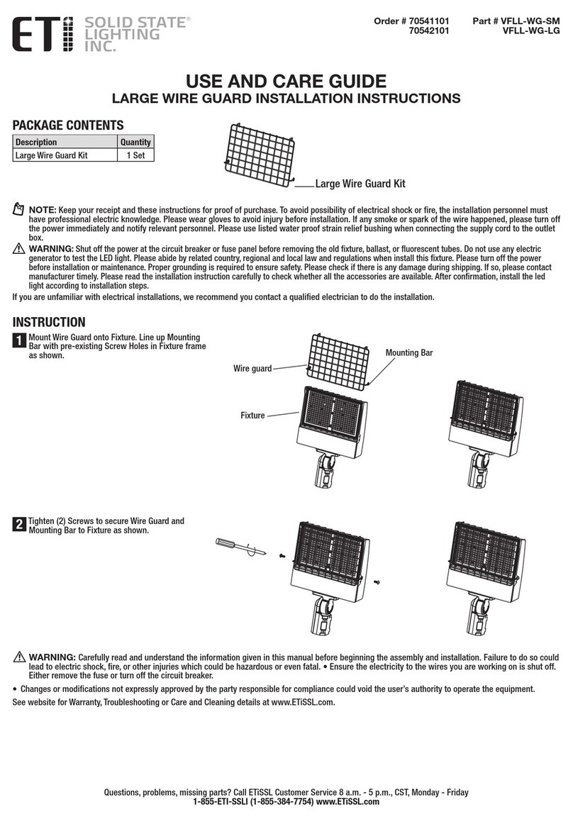 ETI VFLL-WG-SM Use and care guide