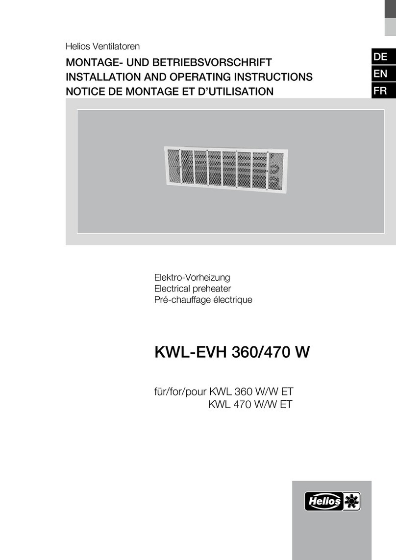 Helios KWL-EVH 470 W Installation and operating instructions