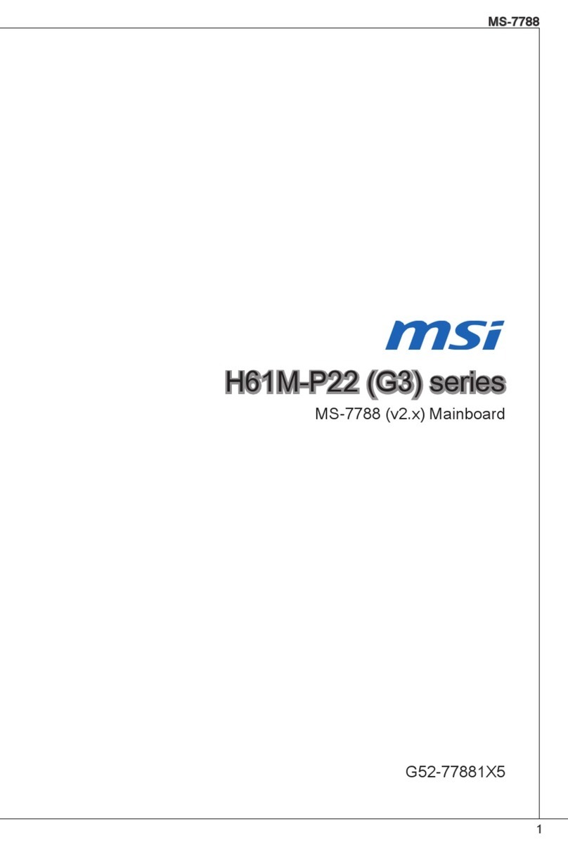 MSI H61M-P22 G3 Series User manual MSI H61M-P22 G3 Series User manual