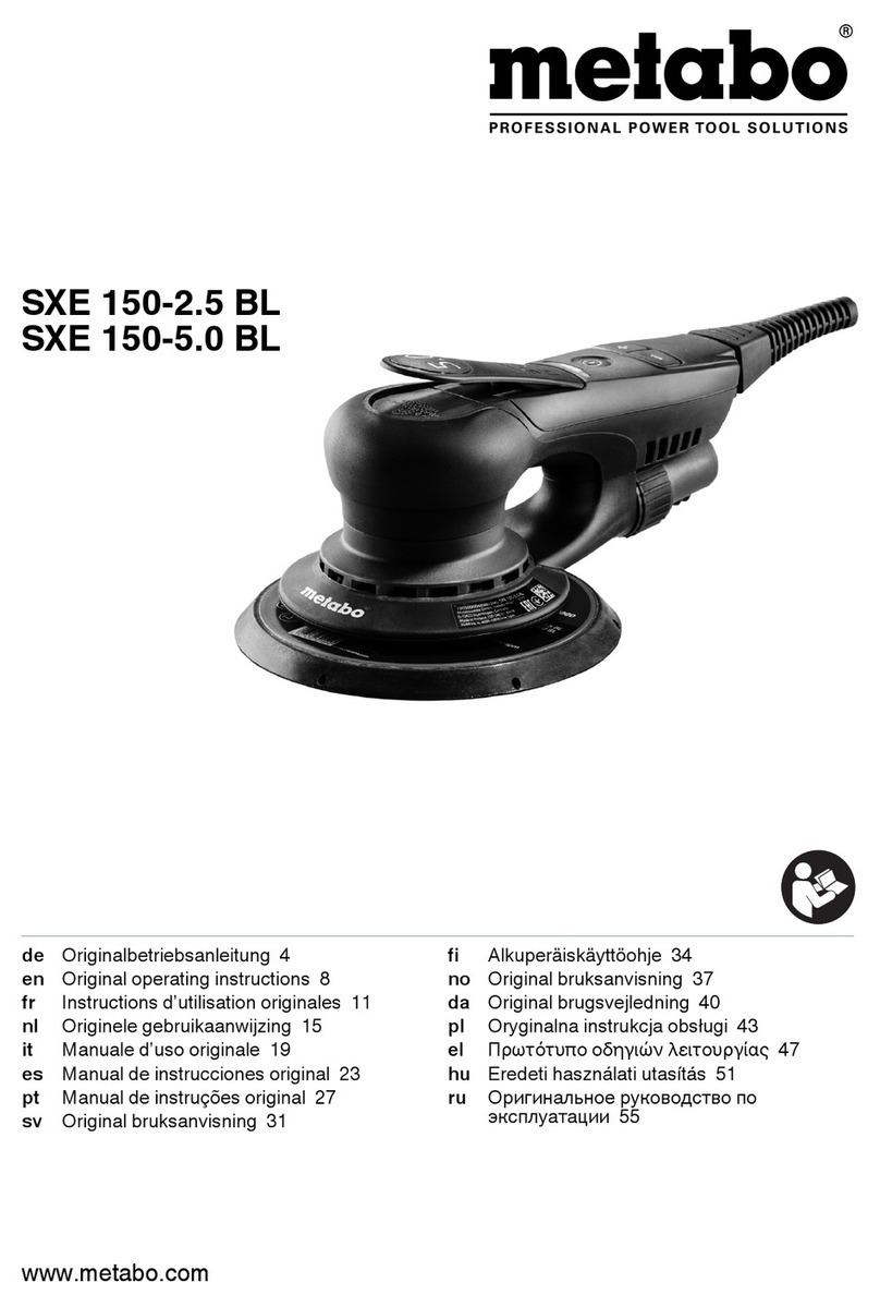 Metabo SXE 150-2.5 BL User manual