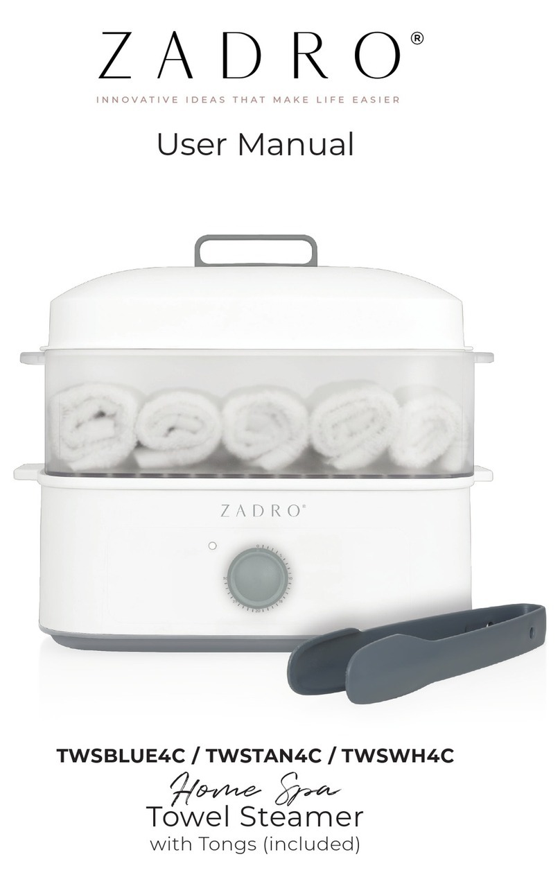 Zadro Home Spa TWSBLUE4C user manual