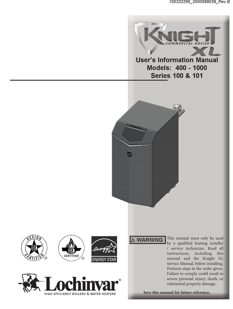 Lochinvar Knight XL 100 Series User's information manual Lochinvar Knight XL 100 Series User's information manual