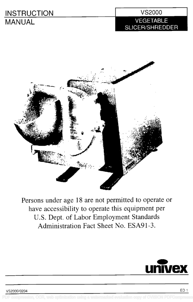 Univex VS2000 User manual Univex VS2000 User manual
