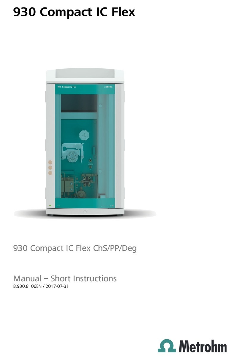 Metrohm 930 Compact IC Flex ChS/PP/Deg User manual