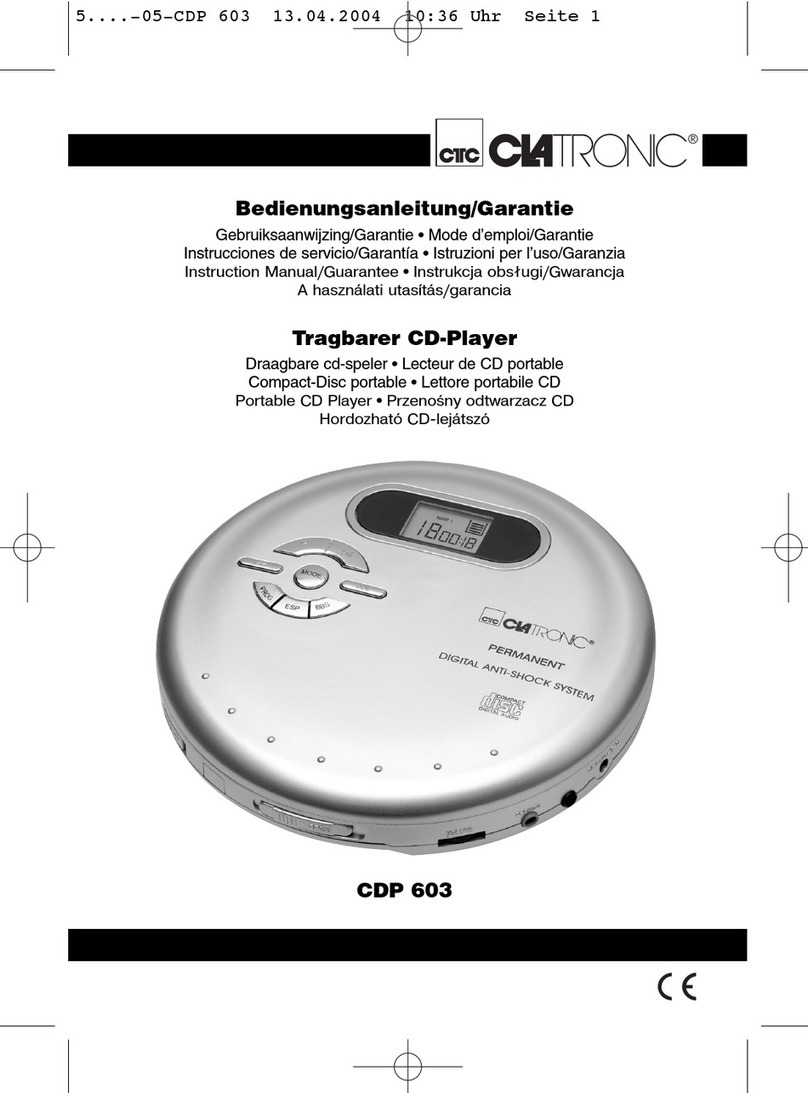 Clatronic CDP 603 Technical specifications