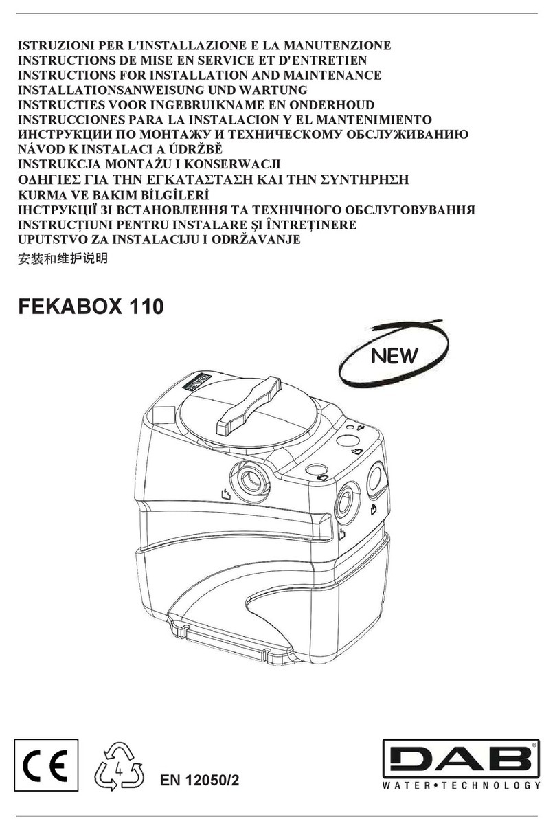 DAB FEKABOX 110 Series Operating and maintenance manual
