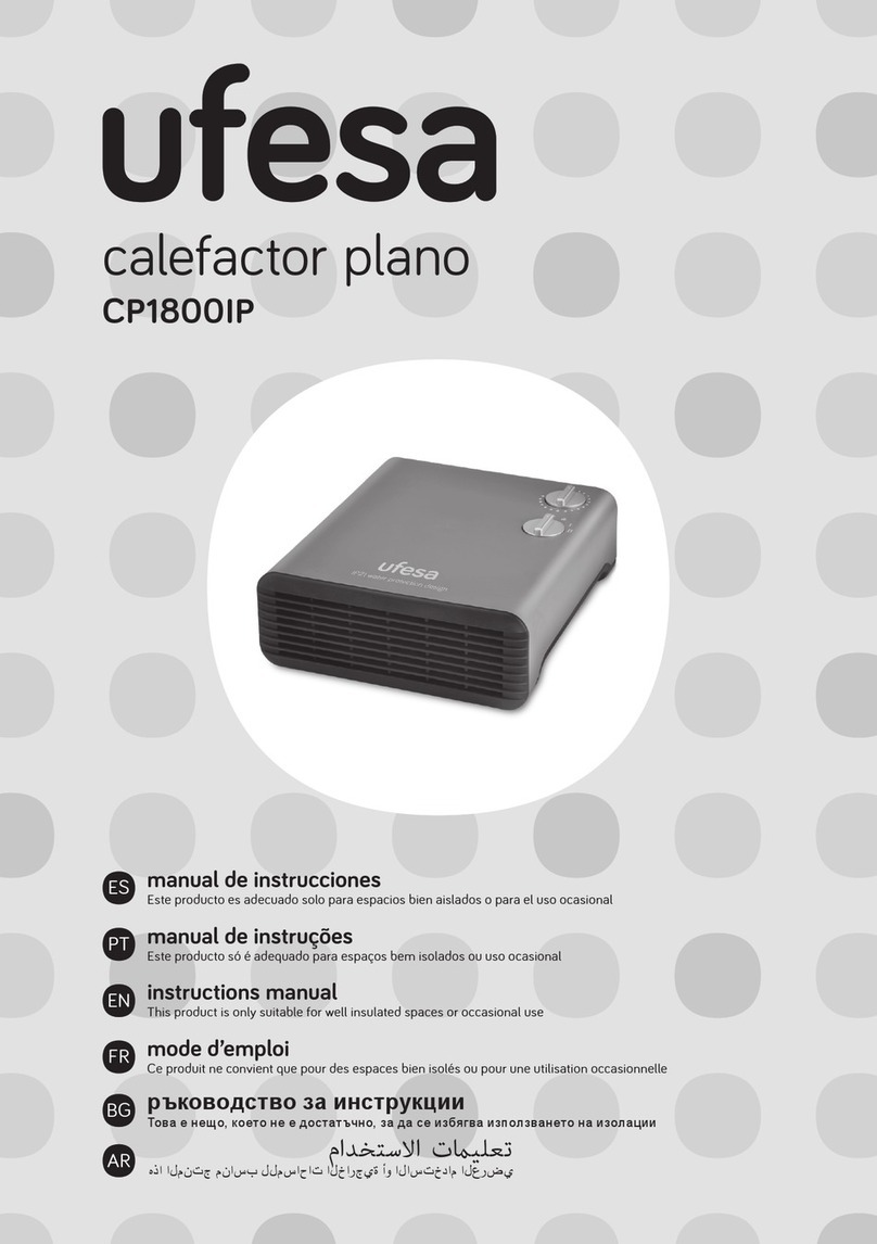 UFESA calefactor plano CP1800IP instruction manual UFESA calefactor plano CP1800IP instruction manual