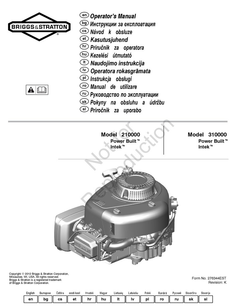 Briggs & Stratton 310000 Intek Operator's manual