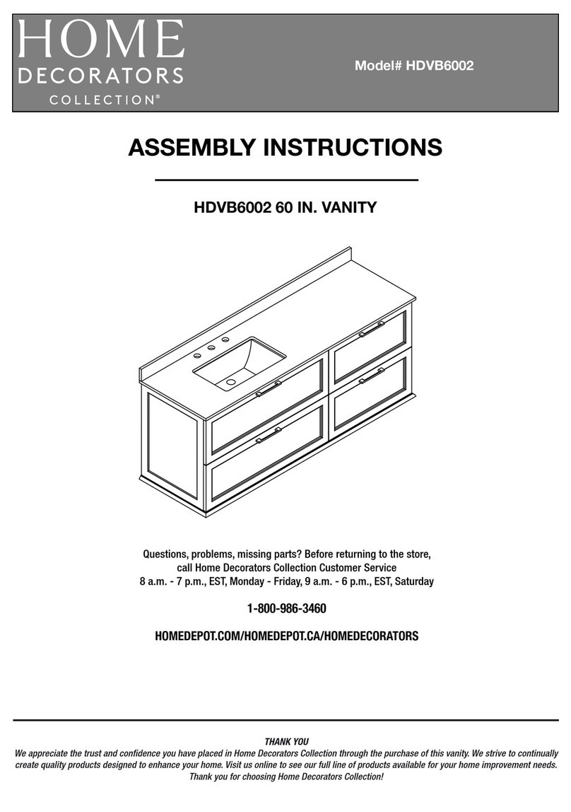 Home Decorators Collection HDVB6002 Assembly instructions