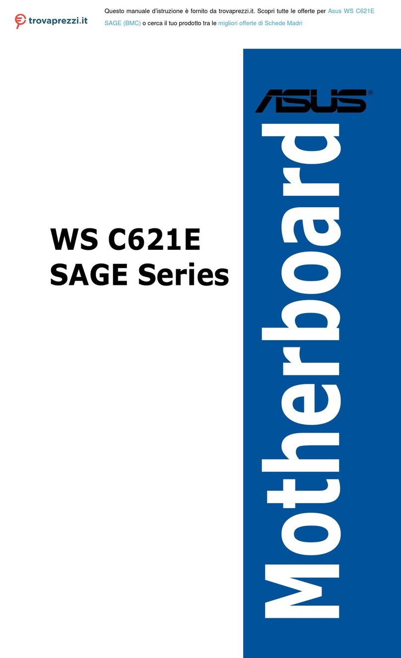 Asus WS C621E SAGE Series User manual Asus WS C621E SAGE Series User manual