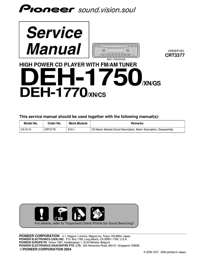 Pioneer DEH-1780 Service manual