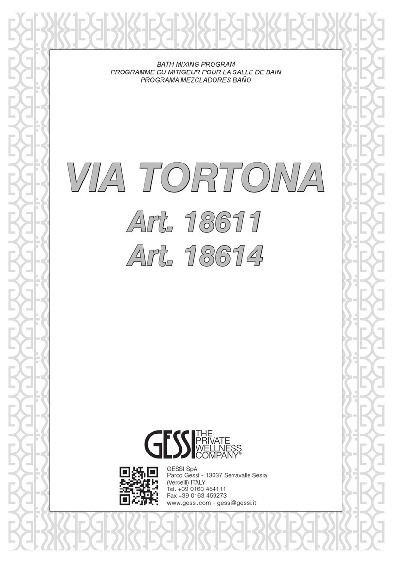 Gessi VIA TORTONA 18611 User manual